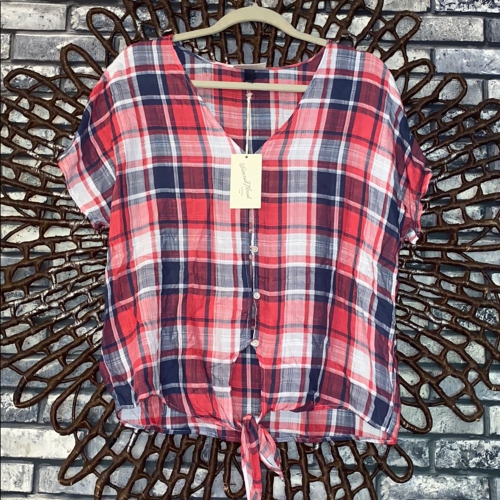 New universal threads paid knot crop top medium